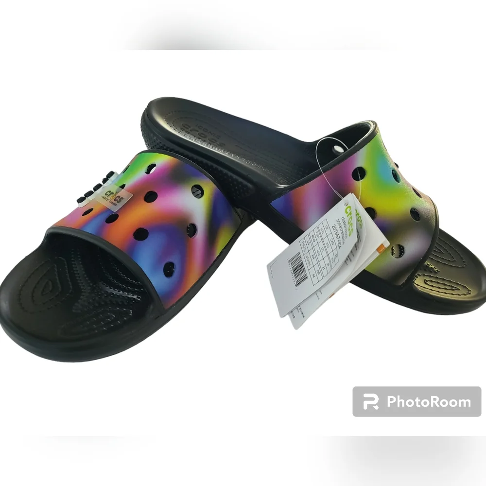 Crocs Men's Classic Solarized Slides Sandals Multicolor Size 13